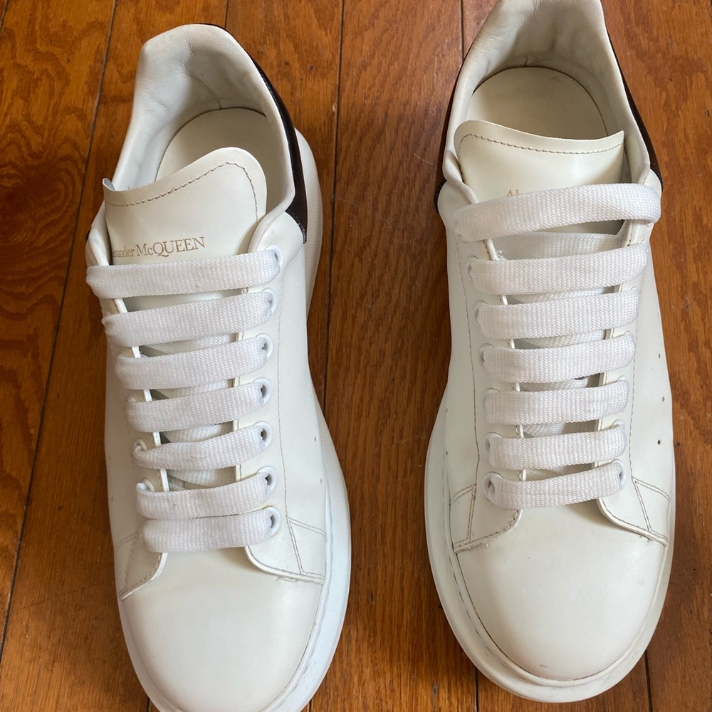 Alexander McQueen White Leather Sneakers